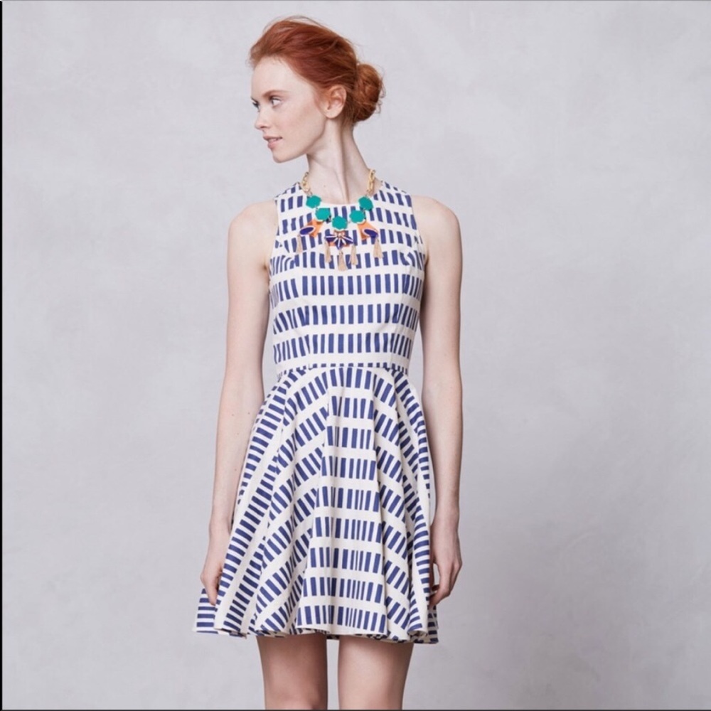 Dusen Dusen for Anthropologie Fit & Flare Printed  Dress